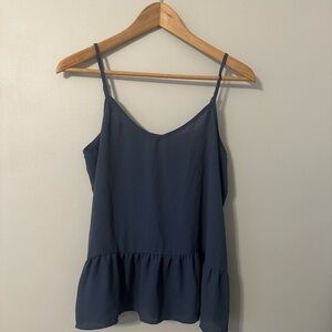 Abercrombie & Fitch Medium Blue Peplum Top